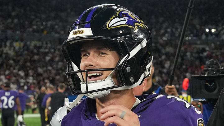 Baltimore Ravens kicker Tyler Loop. Mandatory Credit: Kirby Lee-Imagn Images