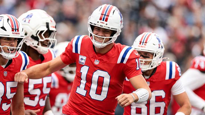New England Patriots quarterback Drake Maye