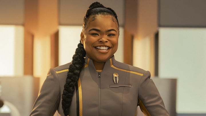 Kerrice Brooks as SAM in season 1, episode 5, of Star Trek: Starfleet Academy streaming on Paramount+. Photo Credit: Brooke Palmer/Paramount+