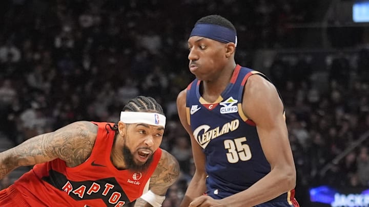 Brandon Ingram, Toronto Raptors and Nae'Kwon Tomlin, Cleveland Cavaliers Brandon Ingram, Toronto Raptors and Nae'Kwon Tomlin, Cleveland Cavaliers
