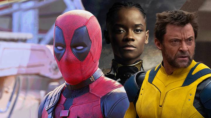 Deadpool, Black Panther, and Wolverine from Marvel Studios' Deadpool and Wolverine and Black Panther: Wakanda Forever