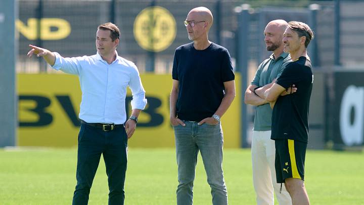 Die aktuellen BVB-Chefs zusammen beim Training Die aktuellen BVB-Chefs zusammen beim Training