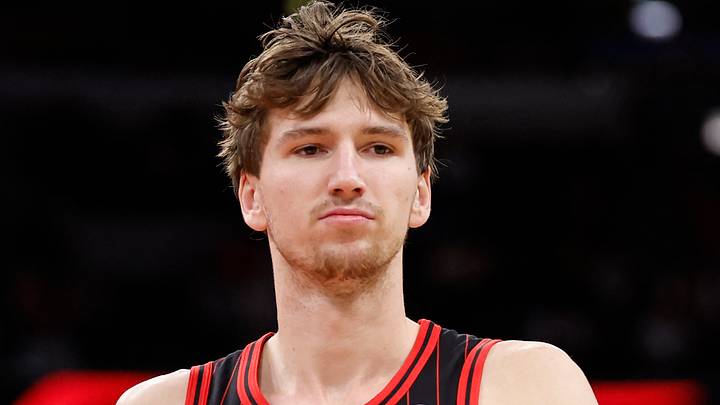 Dec 7, 2025; Chicago, Illinois, USA; Chicago Bulls forward Matas Buzelis (14) reacts during the first half at United Center. Mandatory Credit: Kamil Krzaczynski-Imagn Images Dec 7, 2025; Chicago, Illinois, USA; Chicago Bulls forward Matas Buzelis (14) reacts during the first half at United Center. Mandatory Credit: Kamil Krzaczynski-Imagn Images