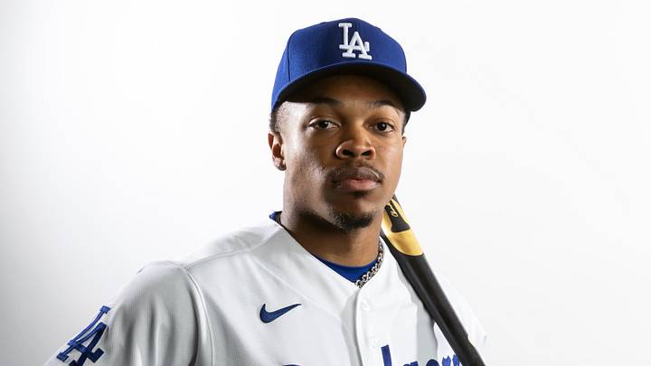 Los Angeles Dodgers Kendall George poses