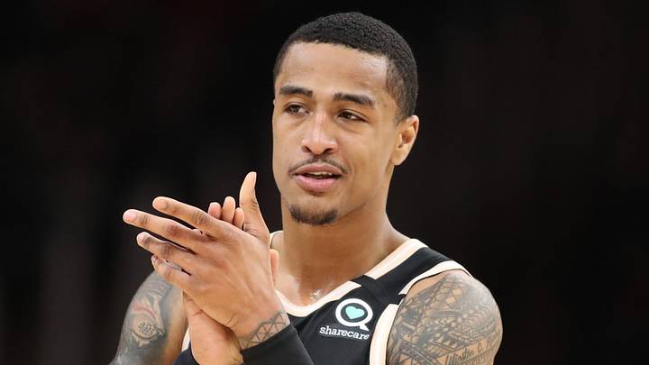 Jan 22, 2020; Atlanta, Georgia, USA; Atlanta Hawks forward John Collins (20) reacts after a play in the fourth quarter against the LA Clippers at State Farm Arena. Mandatory Credit: Jason Getz-USA TODAY Sports Jan 22, 2020; Atlanta, Georgia, USA; Atlanta Hawks forward John Collins (20) reacts after a play in the fourth quarter against the LA Clippers at State Farm Arena. Mandatory Credit: Jason Getz-USA TODAY Sports
