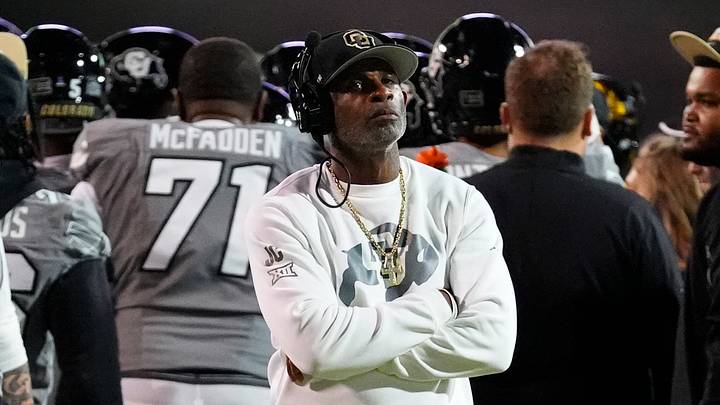 Oct 17, 2026; Boulder, Colorado, USA; Colorado Buffaloes head coach Deion Sanders during a time out called in the fourth quarter against the Utah Utes at Folsom Field. Mandatory Credit: Ron Chenoy-Imagn Images Oct 17, 2026; Boulder, Colorado, USA; Colorado Buffaloes head coach Deion Sanders during a time out called in the fourth quarter against the Utah Utes at Folsom Field. Mandatory Credit: Ron Chenoy-Imagn Images