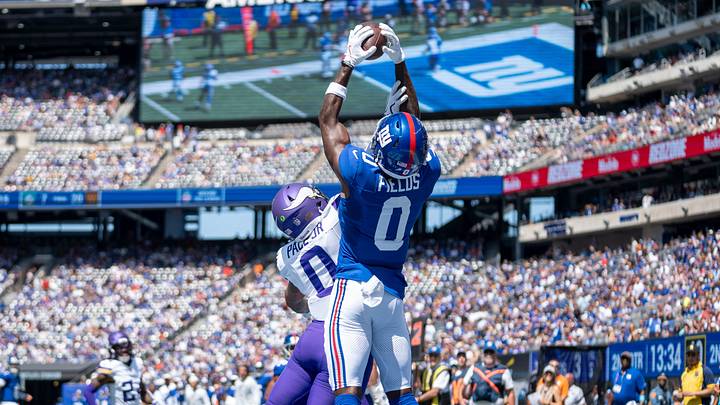 Giants rookie Malachi Fields continued his strong start by hauling in a touchdown during New York's preseason opener, showcasing the contested-catch ability that made him a third-round pick. Giants rookie Malachi Fields continued his strong start by hauling in a touchdown during New York's preseason opener, showcasing the contested-catch ability that made him a third-round pick.