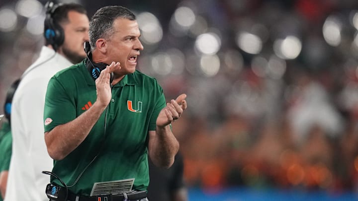 Miami Hurricanes head coach Mario Cristobal Miami Hurricanes head coach Mario Cristobal