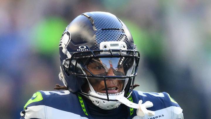 Seattle Seahawks wide receiver Rashid Shaheed runs in the first half against the Los Angeles Rams.