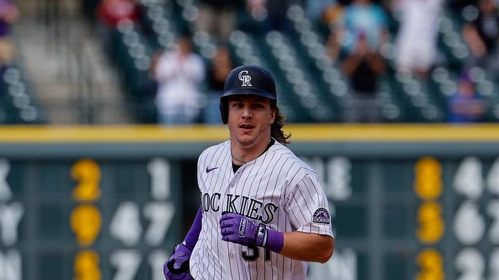 Jake McCarthy rounds the bases after a home run. 