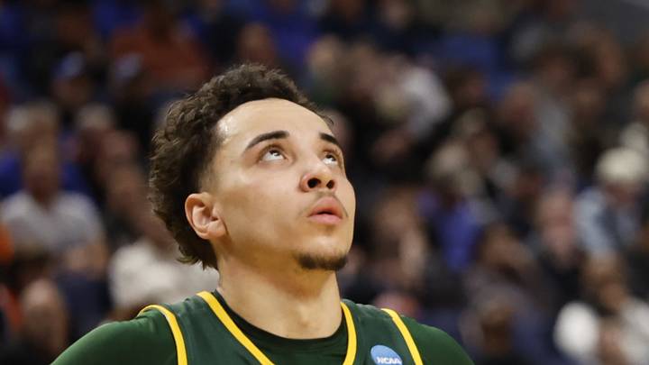 Michigan State's Coen Carr watches a free throw go up during a game against North Dakota State during the first round of the NCAA Tournament at the KeyBank Center on Thursday, March 19, 2026.