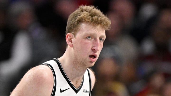 Dec 12, 2025; Dallas, Texas, USA; Brooklyn Nets forward Danny Wolf (2) looks on during the game between the Mavericks and the Nets at the American Airlines Center. Mandatory Credit: Jerome Miron-Imagn Images Dec 12, 2025; Dallas, Texas, USA; Brooklyn Nets forward Danny Wolf (2) looks on during the game between the Mavericks and the Nets at the American Airlines Center. Mandatory Credit: Jerome Miron-Imagn Images