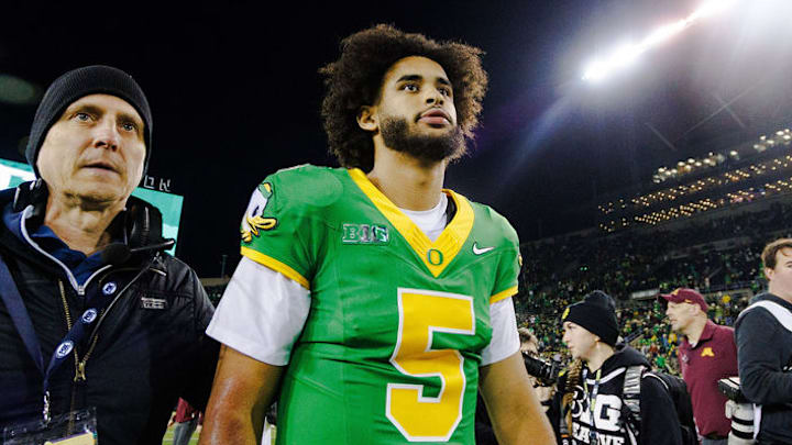 Oregon Ducks uniforms gear equipment surplus sale cleats nike darren rovell dante moore dan lanning nil collectibles