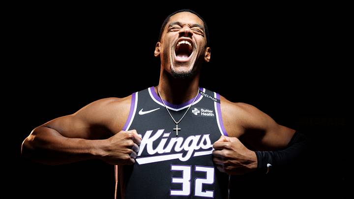 Sep 28, 2026; Sacramento, CA, USA;  Sacramento Kings center Dylan Cardwell (32) during media day at Golden 1 Center.  Mandatory Credit: Sergio Estrada-Imagn Images