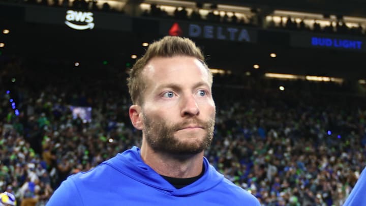 Los Angeles Rams head coach Sean McVay. Mandatory Credit: Kevin Ng-Imagn Images