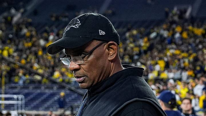 Detroit Lions assistant GM Ray Agnew watches Michigan warm up before Michigan State game at Michigan Stadium Detroit Lions assistant GM Ray Agnew watches Michigan warm up before Michigan State game at Michigan Stadium