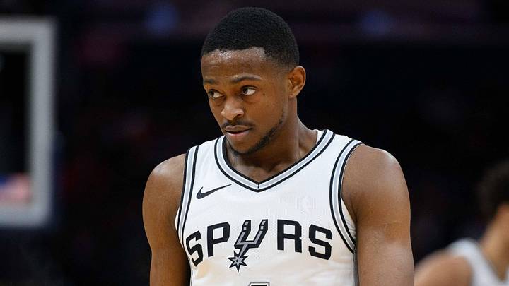 Feb 10, 2025; Washington, District of Columbia, USA; San Antonio Spurs guard De'Aaron Fox (4) looks on during the third quarter against the Washington Wizards at Capital One Arena. Mandatory Credit: Reggie Hildred-Imagn Images Feb 10, 2025; Washington, District of Columbia, USA; San Antonio Spurs guard De'Aaron Fox (4) looks on during the third quarter against the Washington Wizards at Capital One Arena. Mandatory Credit: Reggie Hildred-Imagn Images