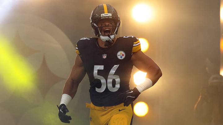 Aug 13, 2026; Pittsburgh, Pennsylvania, USA; Pittsburgh Steelers linebacker Alex Highsmith (56) during player introductions against the Green Bay Packers at Acrisure Stadium. Mandatory Credit: Charles LeClaire-Imagn Images Aug 13, 2026; Pittsburgh, Pennsylvania, USA; Pittsburgh Steelers linebacker Alex Highsmith (56) during player introductions against the Green Bay Packers at Acrisure Stadium. Mandatory Credit: Charles LeClaire-Imagn Images