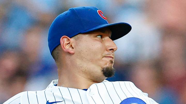 Aug 4, 2026; Chicago, Illinois, USA; Chicago Cubs starting pitcher Javier Assad (72) delivers a pitch against the Los Angeles Dodgers during the second inning at Wrigley Field. Mandatory Credit: Kamil Krzaczynski-Imagn Images Aug 4, 2026; Chicago, Illinois, USA; Chicago Cubs starting pitcher Javier Assad (72) delivers a pitch against the Los Angeles Dodgers during the second inning at Wrigley Field. Mandatory Credit: Kamil Krzaczynski-Imagn Images