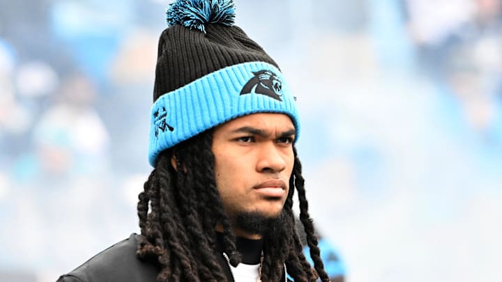 Carolina Panthers running back Jonathon Brooks