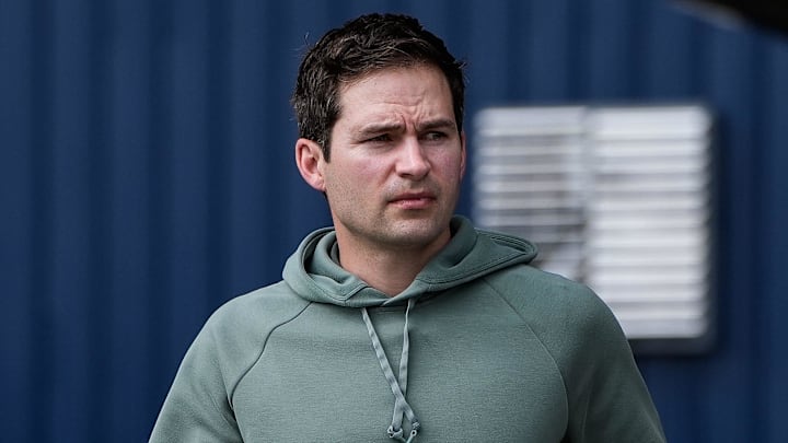 Detroit Tigers president of baseball operation Scott Harris during spring training at TigerTown in Lakeland, Fla. on Sunday, Feb. 16, 2025.