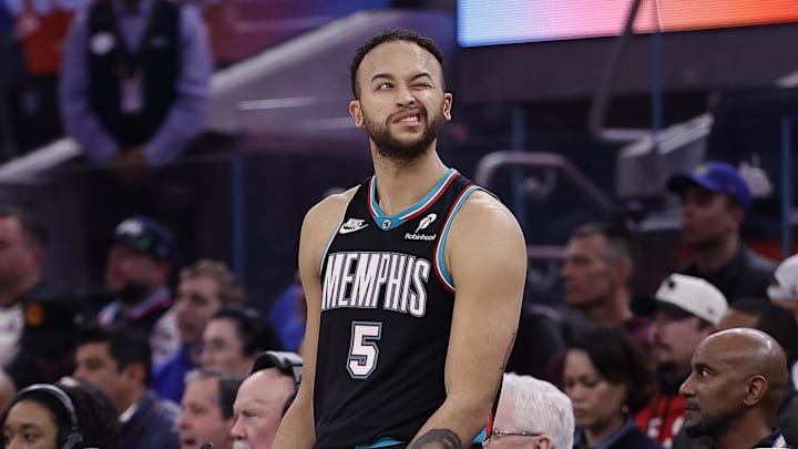 Feb 9, 2026; San Francisco, California, USA; Memphis Grizzlies forward Kyle Anderson (5) waits to re-enter the game during the second quarter against the Golden State Warriors at Chase Center. Mandatory Credit: Kelley L Cox-Imagn Images Feb 9, 2026; San Francisco, California, USA; Memphis Grizzlies forward Kyle Anderson (5) waits to re-enter the game during the second quarter against the Golden State Warriors at Chase Center. Mandatory Credit: Kelley L Cox-Imagn Images