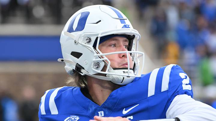 Oct 17, 2026; Durham, North Carolina, USA; Duke Blue Devils quarter back Walker Eget (2) warms up during the first quarter against the North Carolina Tar Heels at Wallace Wade Stadium. Mandatory Credit: Zachary Taft-Imagn Images Oct 17, 2026; Durham, North Carolina, USA; Duke Blue Devils quarter back Walker Eget (2) warms up during the first quarter against the North Carolina Tar Heels at Wallace Wade Stadium. Mandatory Credit: Zachary Taft-Imagn Images