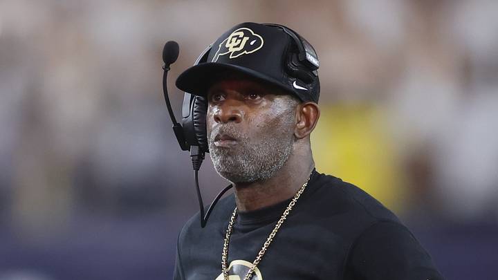 Sep 3, 2026; Atlanta, Georgia, USA; Colorado Buffaloes head coach Deion Sanders reacts in the first half against the Georgia Tech Yellow Jackets at Bobby Dodd Stadium at Hyundai Field. Sep 3, 2026; Atlanta, Georgia, USA; Colorado Buffaloes head coach Deion Sanders reacts in the first half against the Georgia Tech Yellow Jackets at Bobby Dodd Stadium at Hyundai Field.