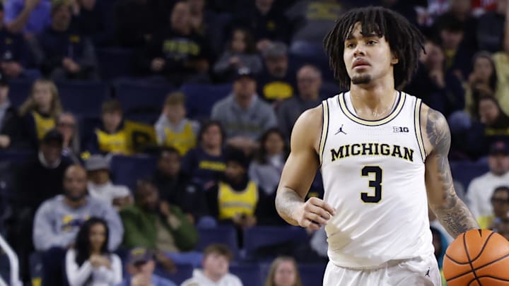 Michigan Wolverines guard Elliot Cadeau (3)