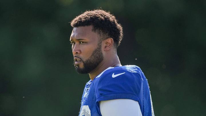 Indianapolis Colts defensive tackle DeForest Buckner (99) walks up the field on Tuesday, Aug. 4, 2026, during practice at Colts Camp at Grand Park in Westfield. Indianapolis Colts defensive tackle DeForest Buckner (99) walks up the field on Tuesday, Aug. 4, 2026, during practice at Colts Camp at Grand Park in Westfield.