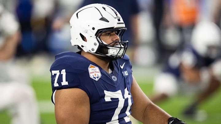 Penn State Nittany Lions offensive lineman Olaivavega Ioane (71)