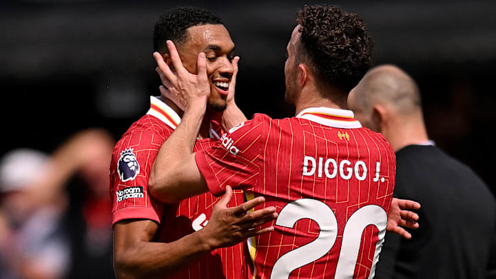 Trent Alexander-Arnold (left) made 145 appearances alongside Diogo Jota for Liverpool.