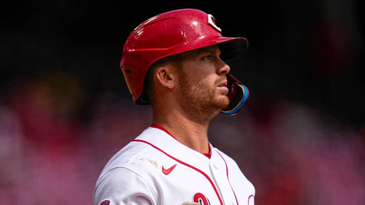 Cincinnati Reds second baseman Matt McLain (9) looks on