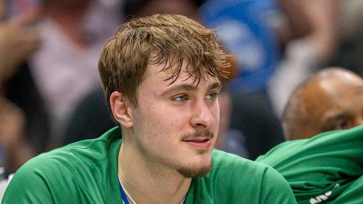 Apr 3, 2026; Dallas, Texas, USA; Dallas Mavericks forward Cooper Flagg (32) looks on from the bench during the game between the Mavericks and the Magic at American Airlines Center. Mandatory Credit: Jerome Miron-Imagn Images Apr 3, 2026; Dallas, Texas, USA; Dallas Mavericks forward Cooper Flagg (32) looks on from the bench during the game between the Mavericks and the Magic at American Airlines Center. Mandatory Credit: Jerome Miron-Imagn Images