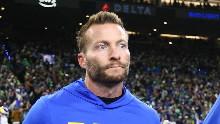 Jan 25, 2026; Seattle, WA, USA; Los Angeles Rams head coach Sean McVay walks on field after the 2026 NFC Championship Game against the Seattle Seahawks at Lumen Field. Mandatory Credit: Kevin Ng-Imagn Images