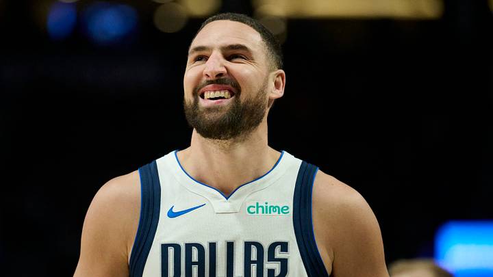 Mar 27, 2026; Portland, Oregon, USA; Dallas Mavericks guard Klay Thompson (31) looks on during the second half against the Portland Trail Blazers at Moda Center. Mandatory Credit: Troy Wayrynen-Imagn Images Mar 27, 2026; Portland, Oregon, USA; Dallas Mavericks guard Klay Thompson (31) looks on during the second half against the Portland Trail Blazers at Moda Center. Mandatory Credit: Troy Wayrynen-Imagn Images