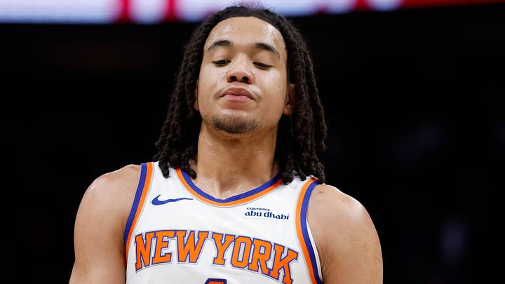 Feb 6, 2026; Detroit, Michigan, USA; New York Knicks forward Pacome Dadiet (4) walks off the court after the game against the Detroit Pistons at Little Caesars Arena. Mandatory Credit: Rick Osentoski-Imagn Images Feb 6, 2026; Detroit, Michigan, USA; New York Knicks forward Pacome Dadiet (4) walks off the court after the game against the Detroit Pistons at Little Caesars Arena. Mandatory Credit: Rick Osentoski-Imagn Images