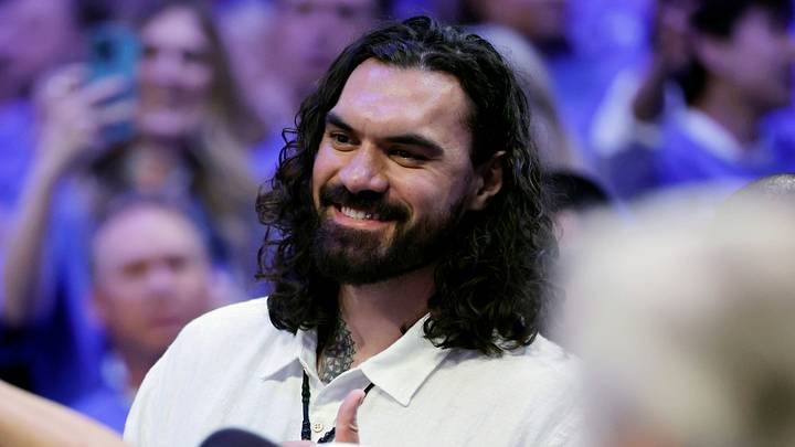 May 30, 2026; Oklahoma City, Oklahoma, USA; Former NBA player Steven Adams looks on in the second half between the Oklahoma City Thunder and the San Antonio Spurs during game seven of the western conference finals for the 2026 NBA playoffs at Paycom Center. Mandatory Credit: Alonzo Adams-Imagn Images May 30, 2026; Oklahoma City, Oklahoma, USA; Former NBA player Steven Adams looks on in the second half between the Oklahoma City Thunder and the San Antonio Spurs during game seven of the western conference finals for the 2026 NBA playoffs at Paycom Center. Mandatory Credit: Alonzo Adams-Imagn Images