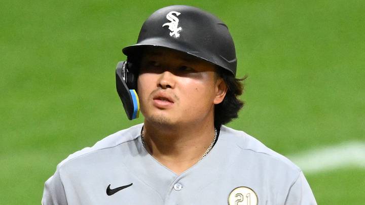 Sep 15, 2026; Cleveland, Ohio, USA; Chicago White Sox first baseman Munetaka Murakami (5) reacts after striking out in the third inning against the Cleveland Guardians at Progressive Field. Mandatory Credit: David Richard-Imagn Images Sep 15, 2026; Cleveland, Ohio, USA; Chicago White Sox first baseman Munetaka Murakami (5) reacts after striking out in the third inning against the Cleveland Guardians at Progressive Field. Mandatory Credit: David Richard-Imagn Images