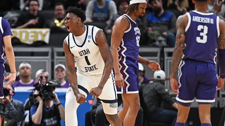  Utah State Aggies forward Great Osobor (1) 