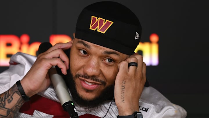 Washington Commanders running back Chris Rodriguez Jr. Washington Commanders running back Chris Rodriguez Jr.