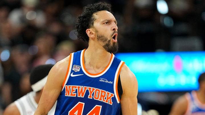 Jun 5, 2026; San Antonio, Texas, USA; New York Knicks guard Landry Shamet (44) celebrates during the fourth quarter during game two of the 2026 NBA Finals at Frost Bank Center. Mandatory Credit: Scott Wachter-Imagn Images Jun 5, 2026; San Antonio, Texas, USA; New York Knicks guard Landry Shamet (44) celebrates during the fourth quarter during game two of the 2026 NBA Finals at Frost Bank Center. Mandatory Credit: Scott Wachter-Imagn Images