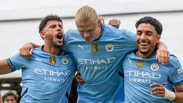 Erling Haaland (middle) and Omar Marmoush (right) are poised for big performances in the Club World Cup.