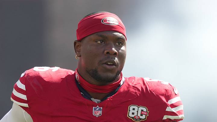San Francisco 49ers defensive end Keion White (56)