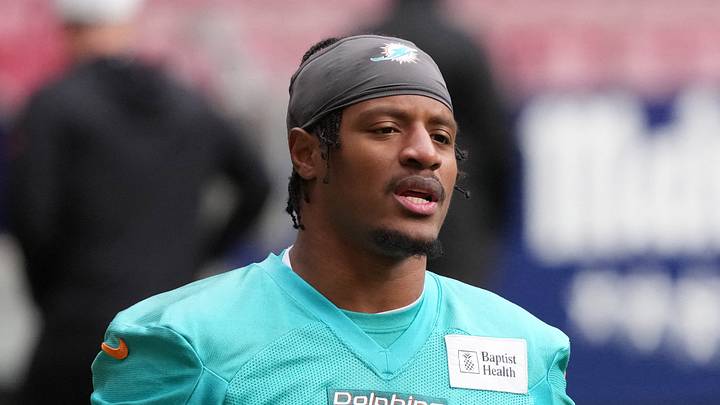 Nov 15, 2025; Madrid, Spain; Miami Dolphins cornerback Rasul Douglas (26) during practice at Estadio Riyadh Air Metropolitano. Mandatory Credit: Kirby Lee-Imagn Images Nov 15, 2025; Madrid, Spain; Miami Dolphins cornerback Rasul Douglas (26) during practice at Estadio Riyadh Air Metropolitano. Mandatory Credit: Kirby Lee-Imagn Images