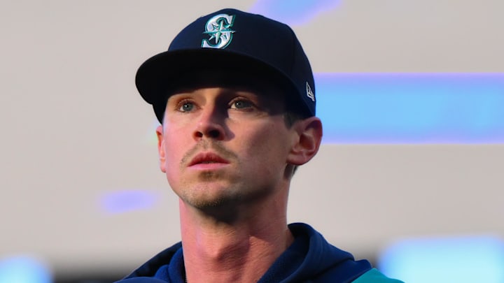 Seattle Mariners pitcher Emerson Hancock is pictured before a game against the New York Yankees on May 12 at T-Mobile Park.
