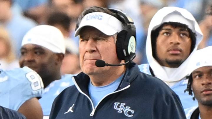 Nov 22, 2025; Chapel Hill, North Carolina, USA; North Carolina Tar Heels head coach Bill Belichick watches play during the first half against the Duke Blue Devils at Kenan Stadium. Mandatory Credit: William Howard-Imagn Images Nov 22, 2025; Chapel Hill, North Carolina, USA; North Carolina Tar Heels head coach Bill Belichick watches play during the first half against the Duke Blue Devils at Kenan Stadium. Mandatory Credit: William Howard-Imagn Images