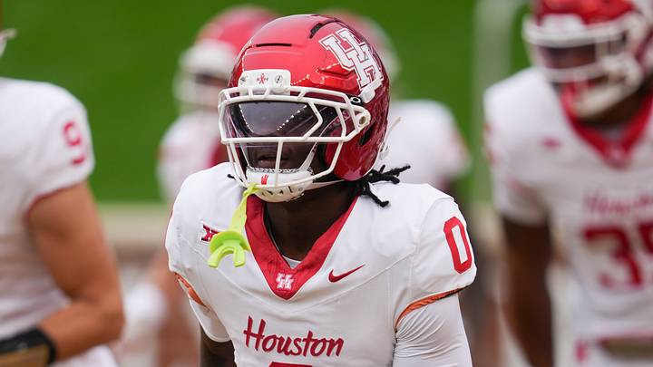 Nov 29, 2025; Waco, Texas, USA; Houston Cougars wide receiver Amare Thomas (0) during warmups before the game against the Baylor Bears at McLane Stadium. Mandatory Credit: Chris Jones-Imagn Images Nov 29, 2025; Waco, Texas, USA; Houston Cougars wide receiver Amare Thomas (0) during warmups before the game against the Baylor Bears at McLane Stadium. Mandatory Credit: Chris Jones-Imagn Images
