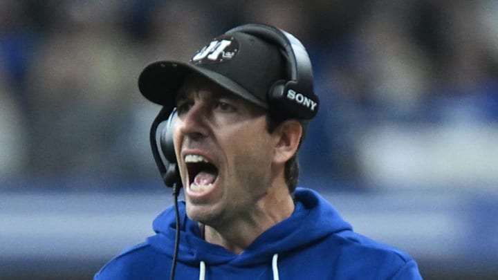 Indianapolis Colts head coach Shane Steichen screams Indianapolis Colts head coach Shane Steichen screams