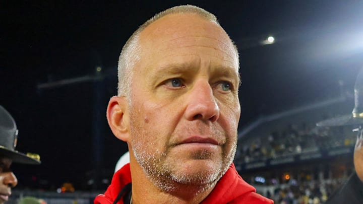 Nov 21, 2024; Atlanta, Georgia, USA; North Carolina State Wolfpack head coach Dave Doeren after a game against the Georgia Tech Yellow Jackets at Bobby Dodd Stadium at Hyundai Field. Mandatory Credit: Brett Davis-Imagn Images Nov 21, 2024; Atlanta, Georgia, USA; North Carolina State Wolfpack head coach Dave Doeren after a game against the Georgia Tech Yellow Jackets at Bobby Dodd Stadium at Hyundai Field. Mandatory Credit: Brett Davis-Imagn Images
